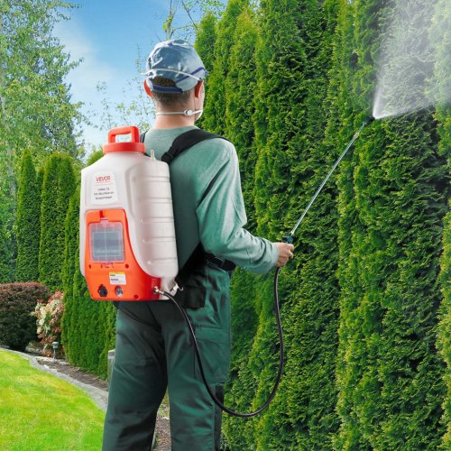 North Battery Powered Backpack Sprayer, 0-90 PSI Adjustable Pressure, 4 Gallon Tank, Back Pack Sprayer with 8 Nozzles and 2 Wands, 12V 8Ah Battery, Wide Mouth Lid for Weeding, Spraying, Cleaning