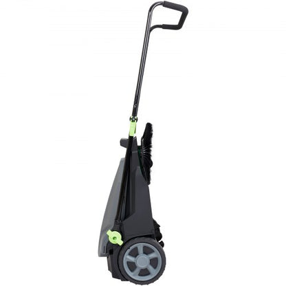 North Walk-behind Hand Push Floor Sweeper, 25.6" Sweeping Width Floor Sweeper Manual Non-Electric, 5-Gallon Waste Container, Angle & Height Adjustable Folding Handle for Walkway, Yard, Garage, Patio
