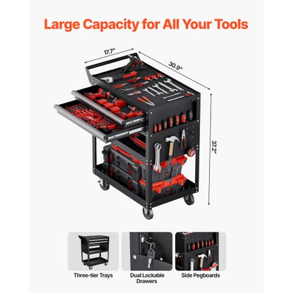 North Rolling Tool Cart — 1 & 2 Drawers — 2 drawers / 400 lb — photo 2