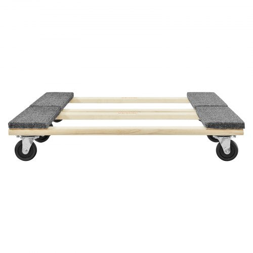 North Furniture Dolly, 1000 lbs Each Load Capacity, 2 Packs, 18" x 30", 8 x 3" PP Swivel Casters, Heavy Duty Hardwood Furniture Moving Dolly, Mover's Dolly, Moving Cart with Wheels for Heavy Furniture
